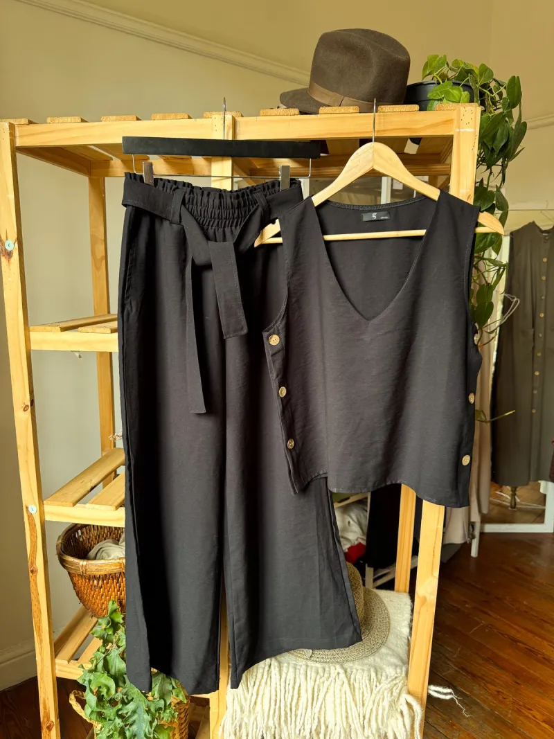 Pantalón de lino con lazo, foto 2