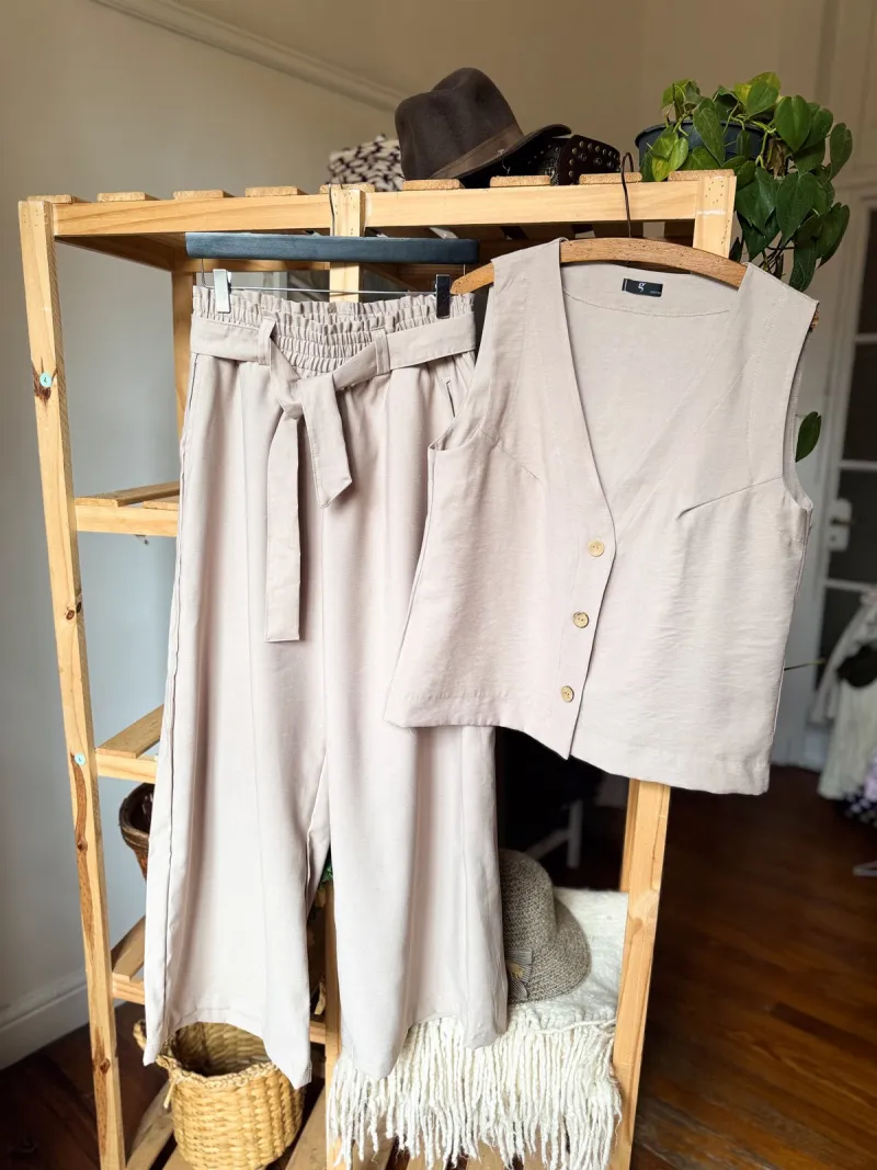 Pantalón de lino con lazo, foto 5