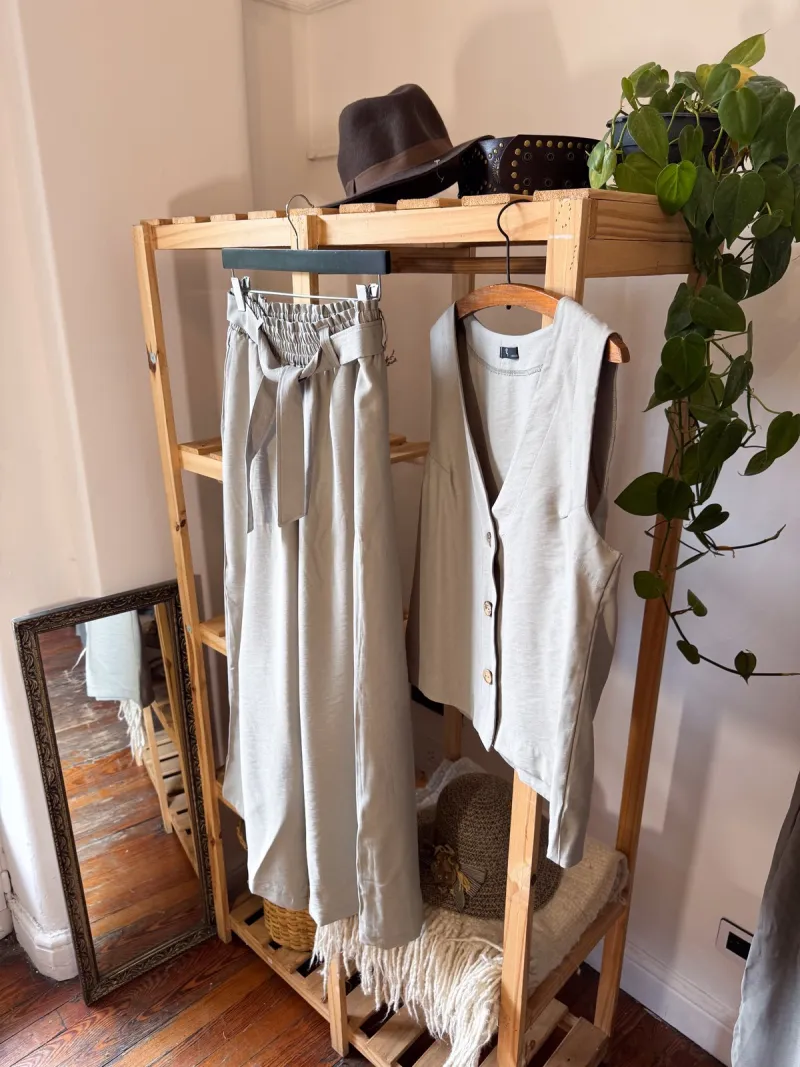 Pantalón de lino con lazo, foto 7